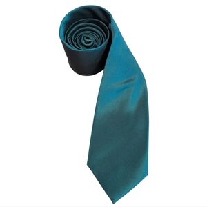 VESUVIO NAPOLI Solid Green Satin Textured Tie